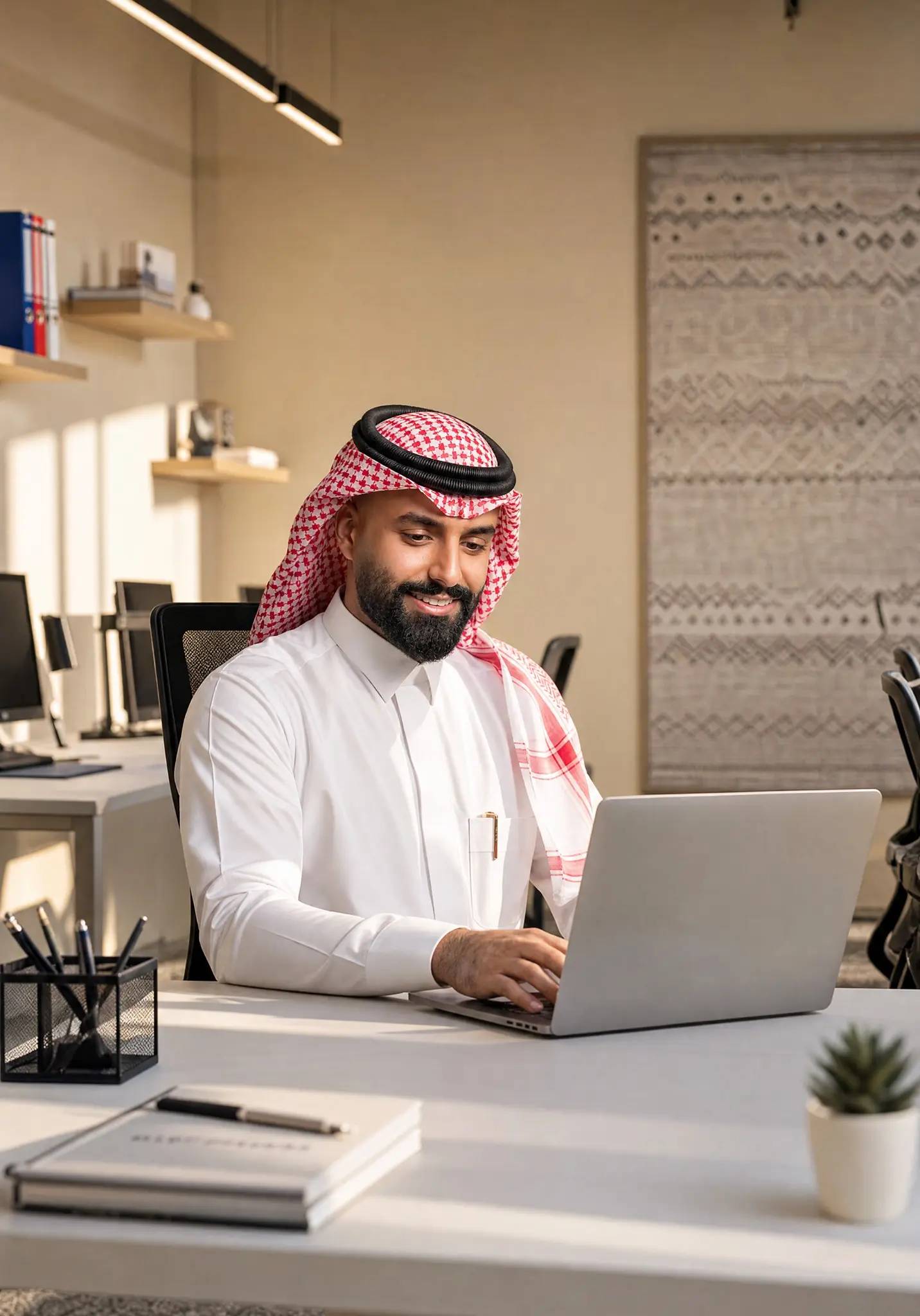 لحظة عمل مركّز