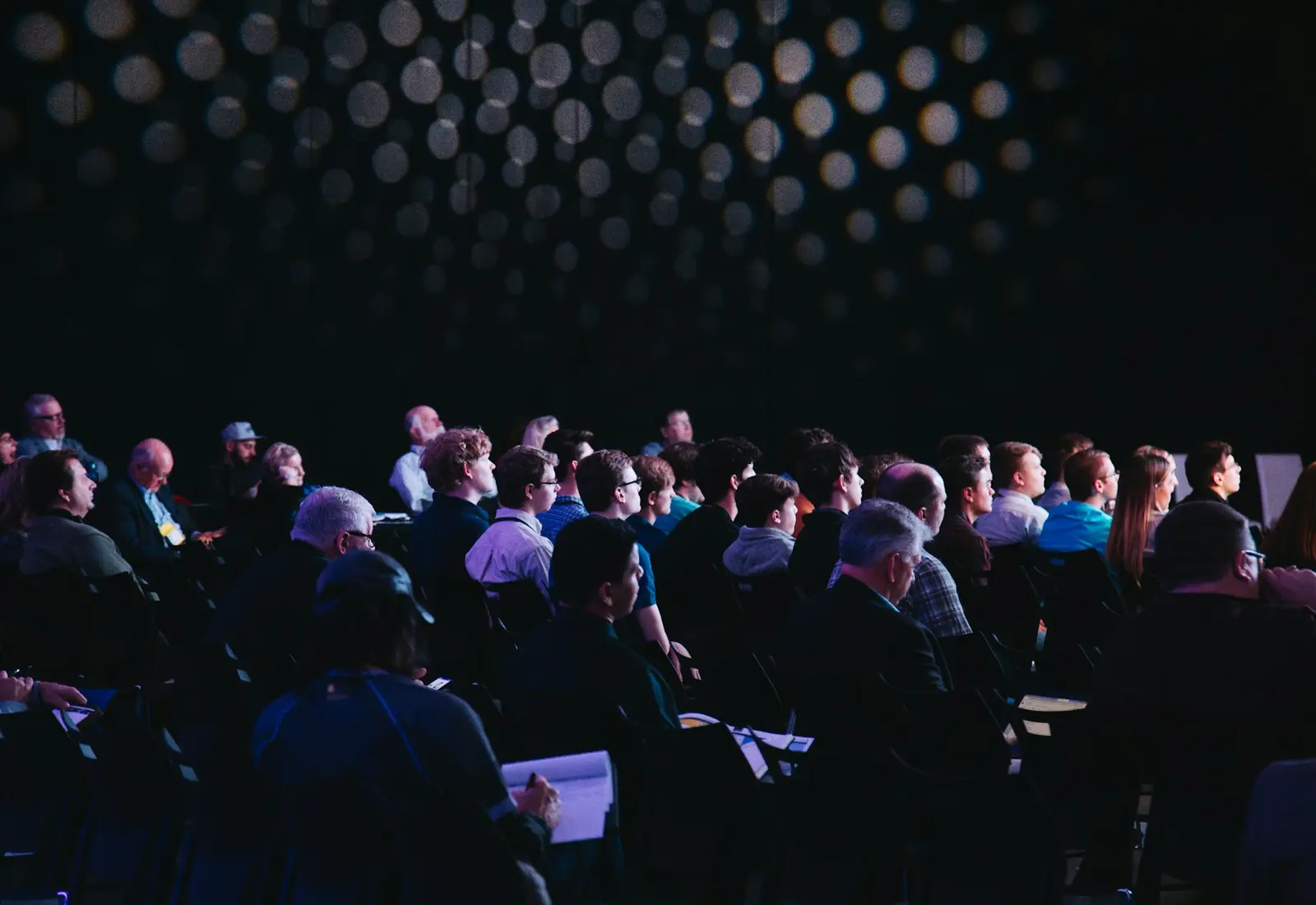 Company audience gathered for an open town-hall conversation